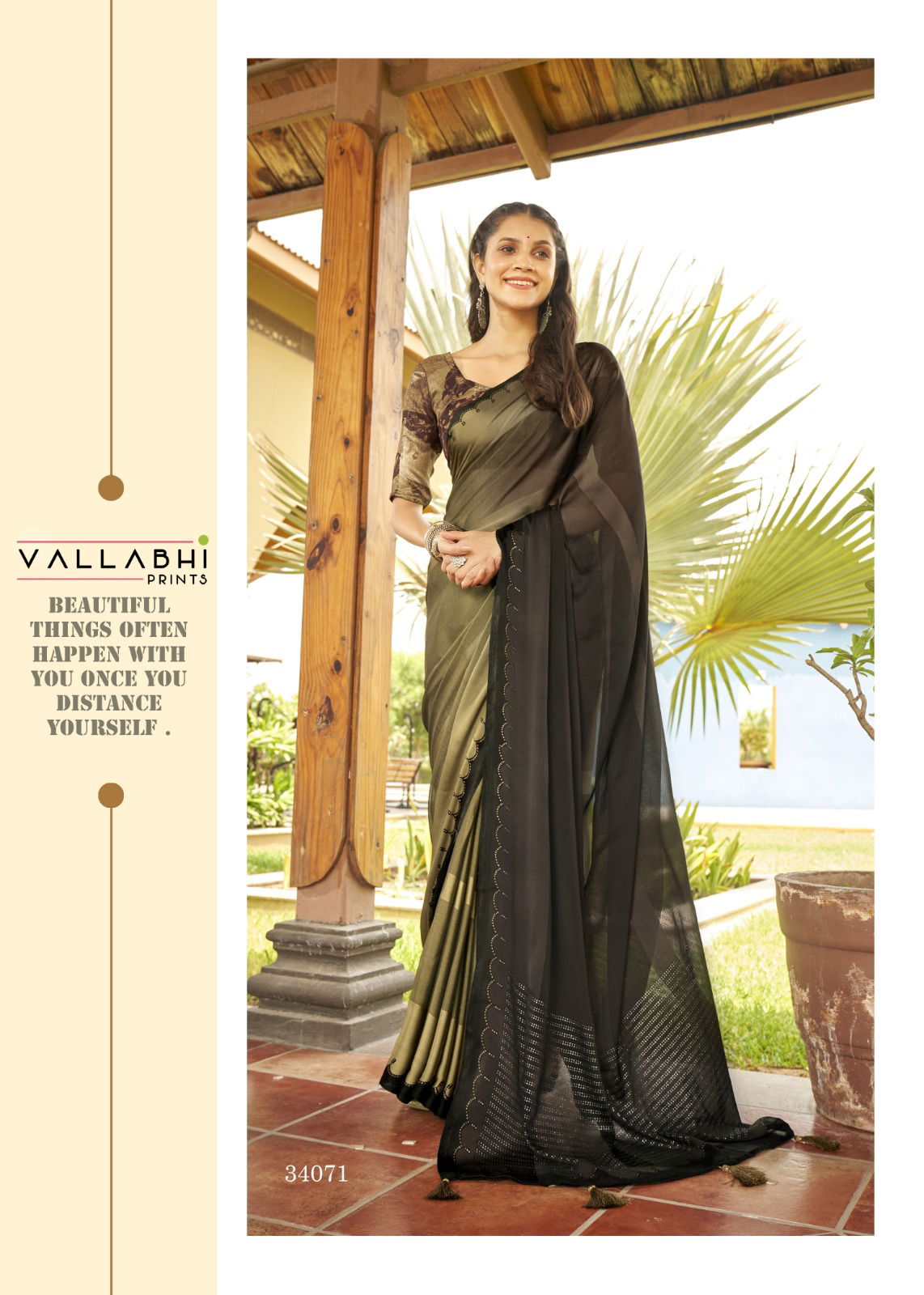 Nackless By Vallabhi Printed Chiffon Sarees Wholesale Shop In Surat